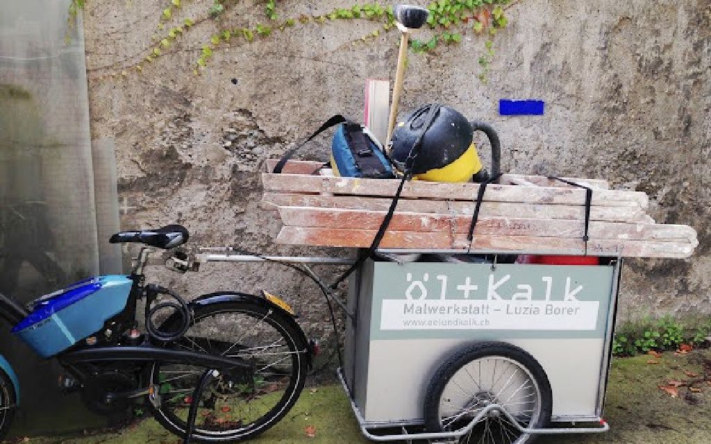 Fahrradanhänger von Öl + Kalk
