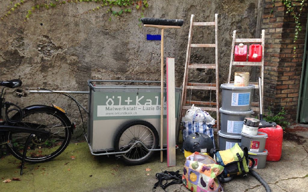 Fahrradanhänger von Öl + Kalk