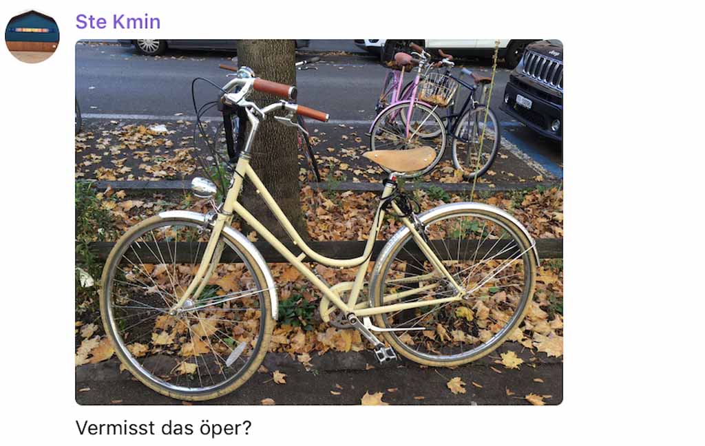 Fundbüro für verlorene Gegenstände. In diesem Fall ein Fahrrad