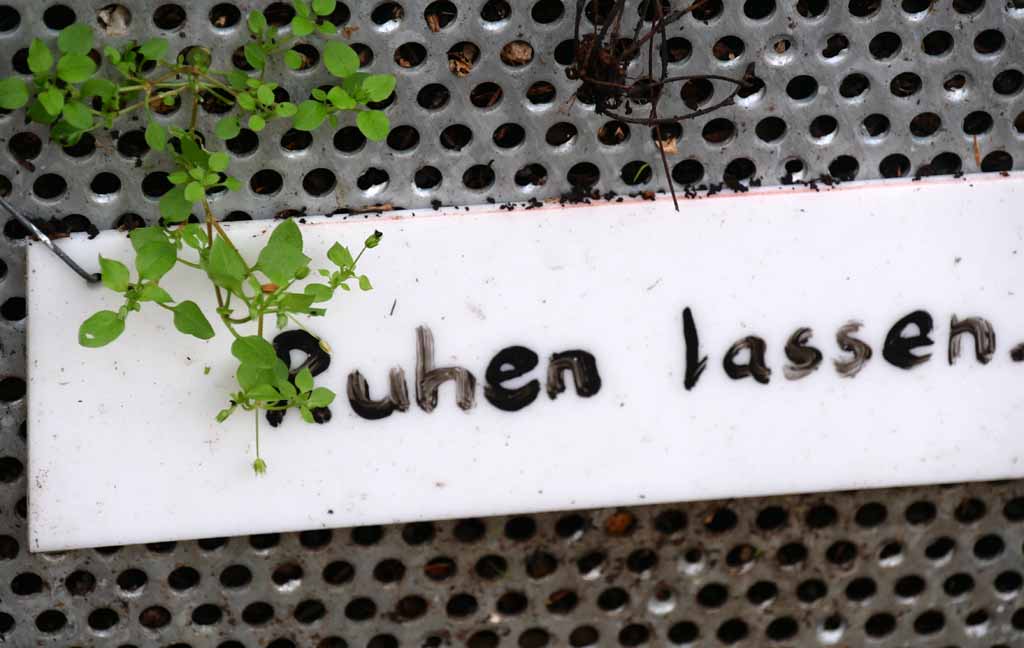 Schild "Ruhen lassen"