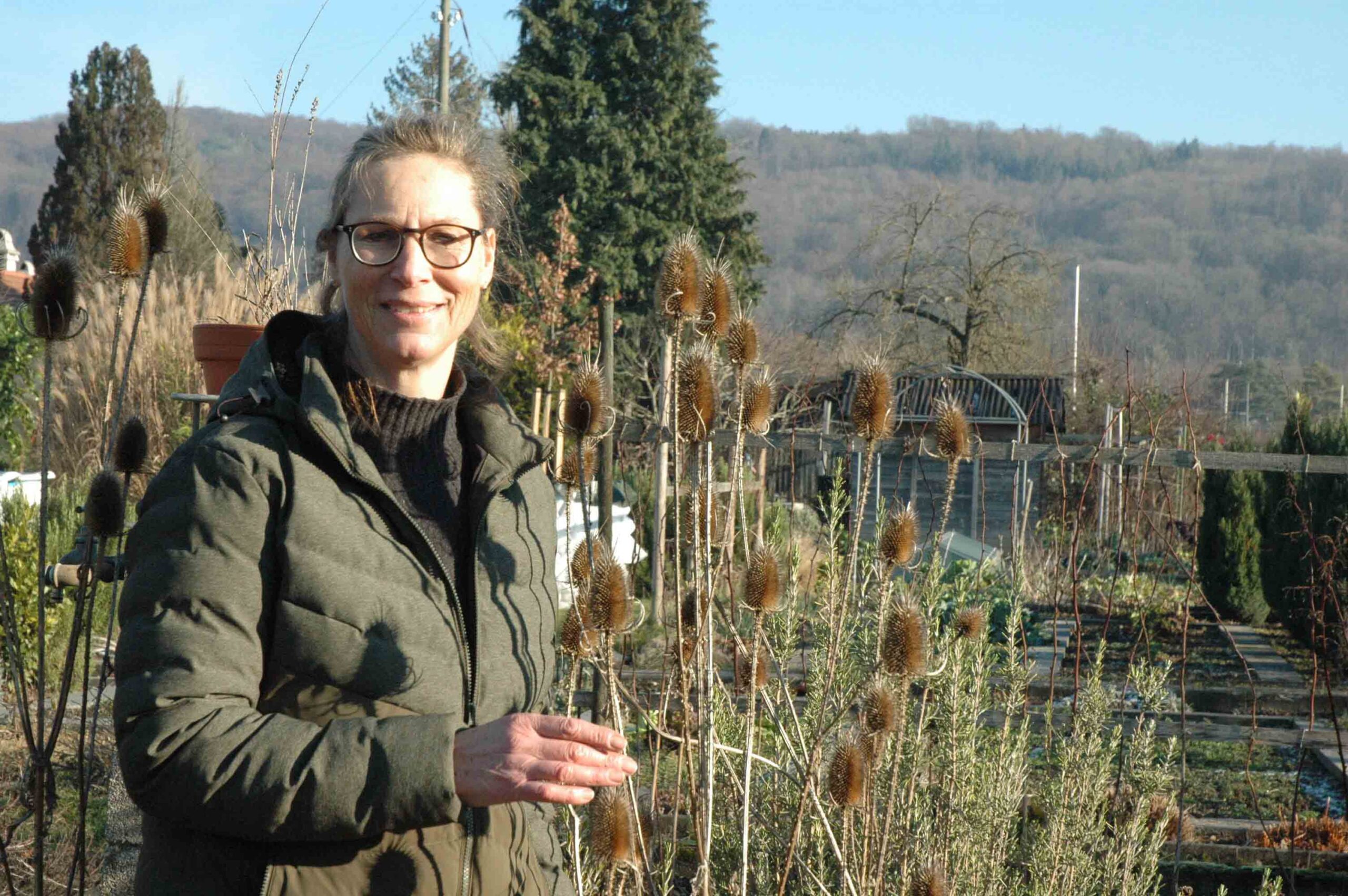 Claudia Spiess im Garten