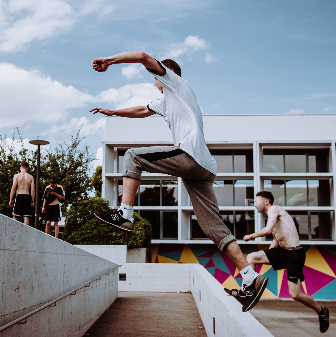 Parkourläufer in Basel