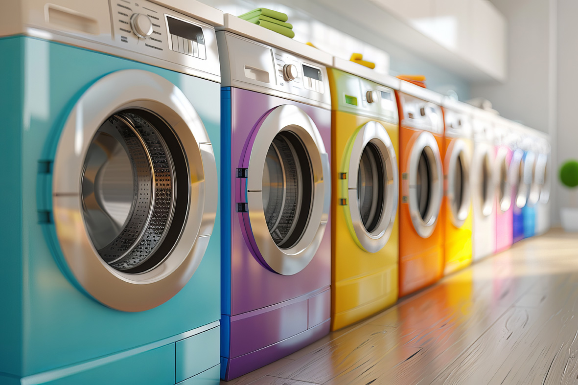 farbige Waschmaschinen