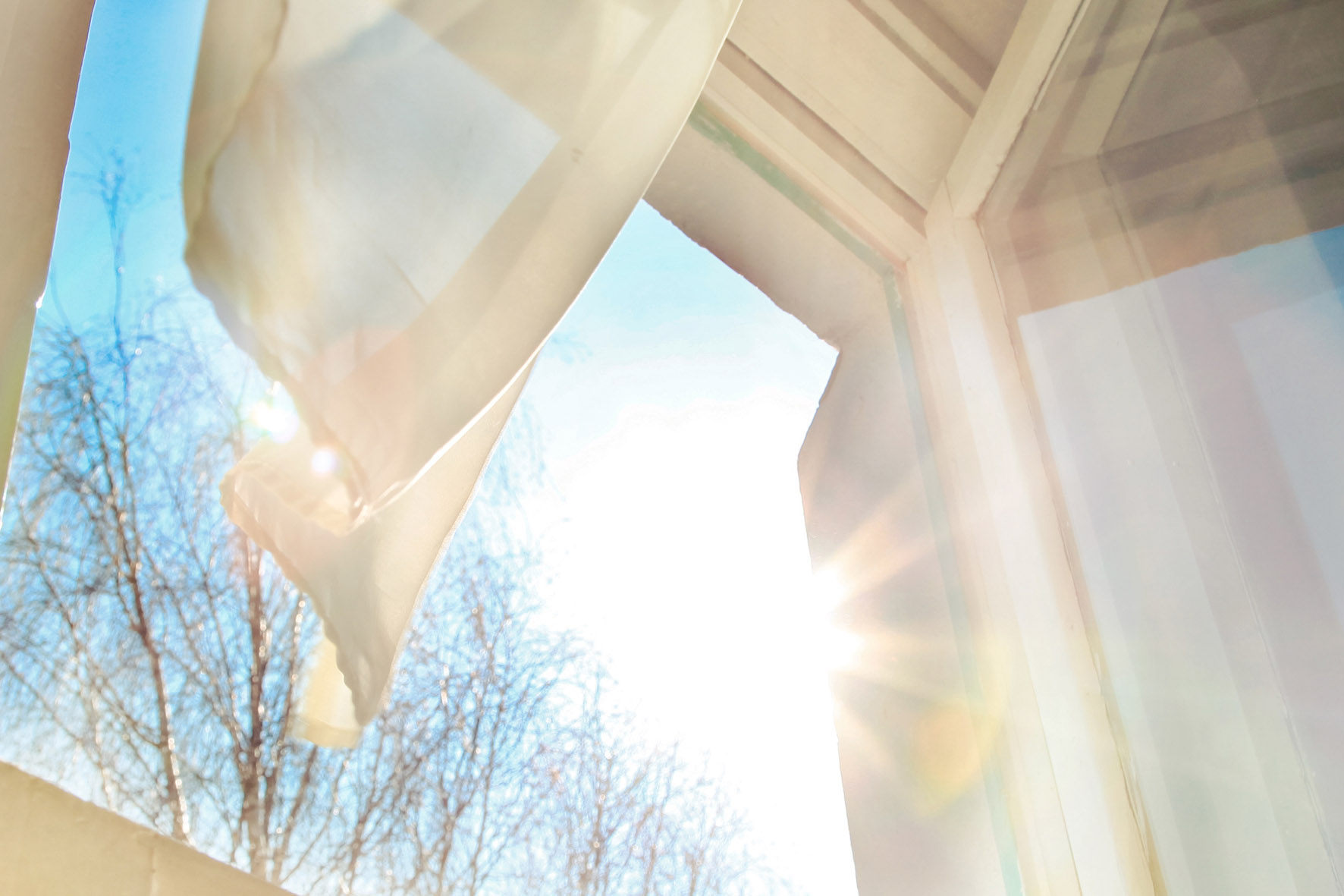 Fenster ist zum Stosslüften geöffnet