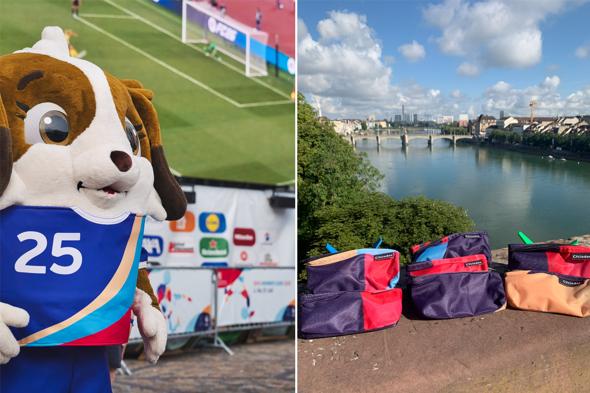 Maskottchen der Women's Euro und Upcycling-Produkte