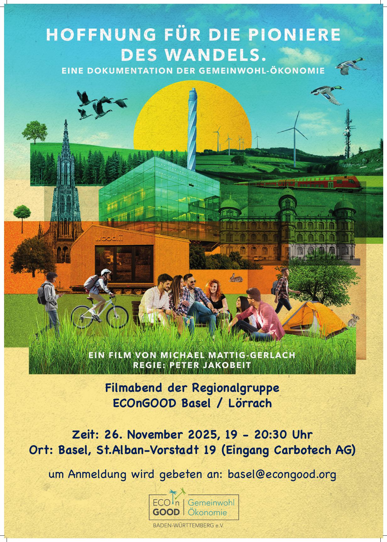 Filmplakat: Hoffnung für die Pioniere des Wandels – Eine Dokumentation der Gemeinwohl-Ökonomie