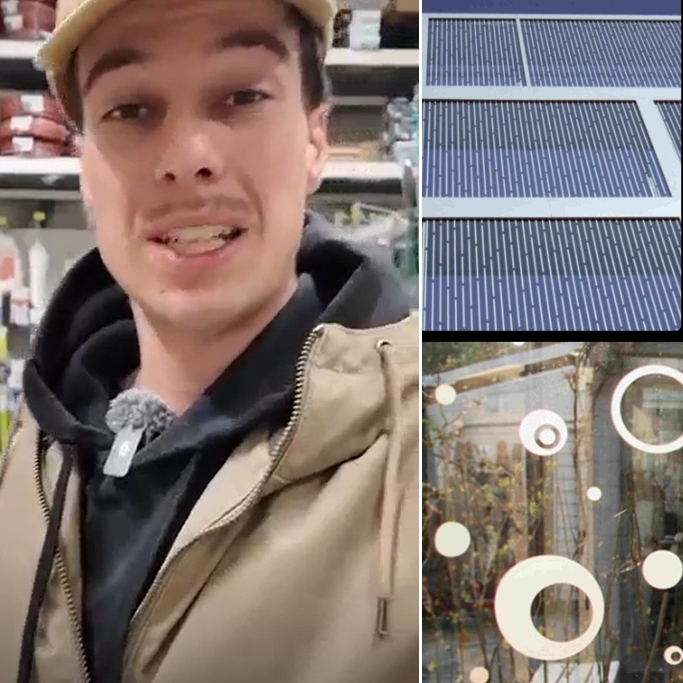 Luzius link und rechts Einrichtungen an Gebäuden, um Vögel zu unterstützen.