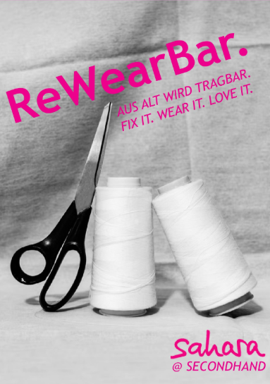 Flyer von sahara Secondhand: ReWearBar – Aus alt wird tragbar